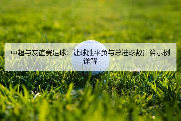 中超与友谊赛足球：让球胜平负与总进球数计算示例详解